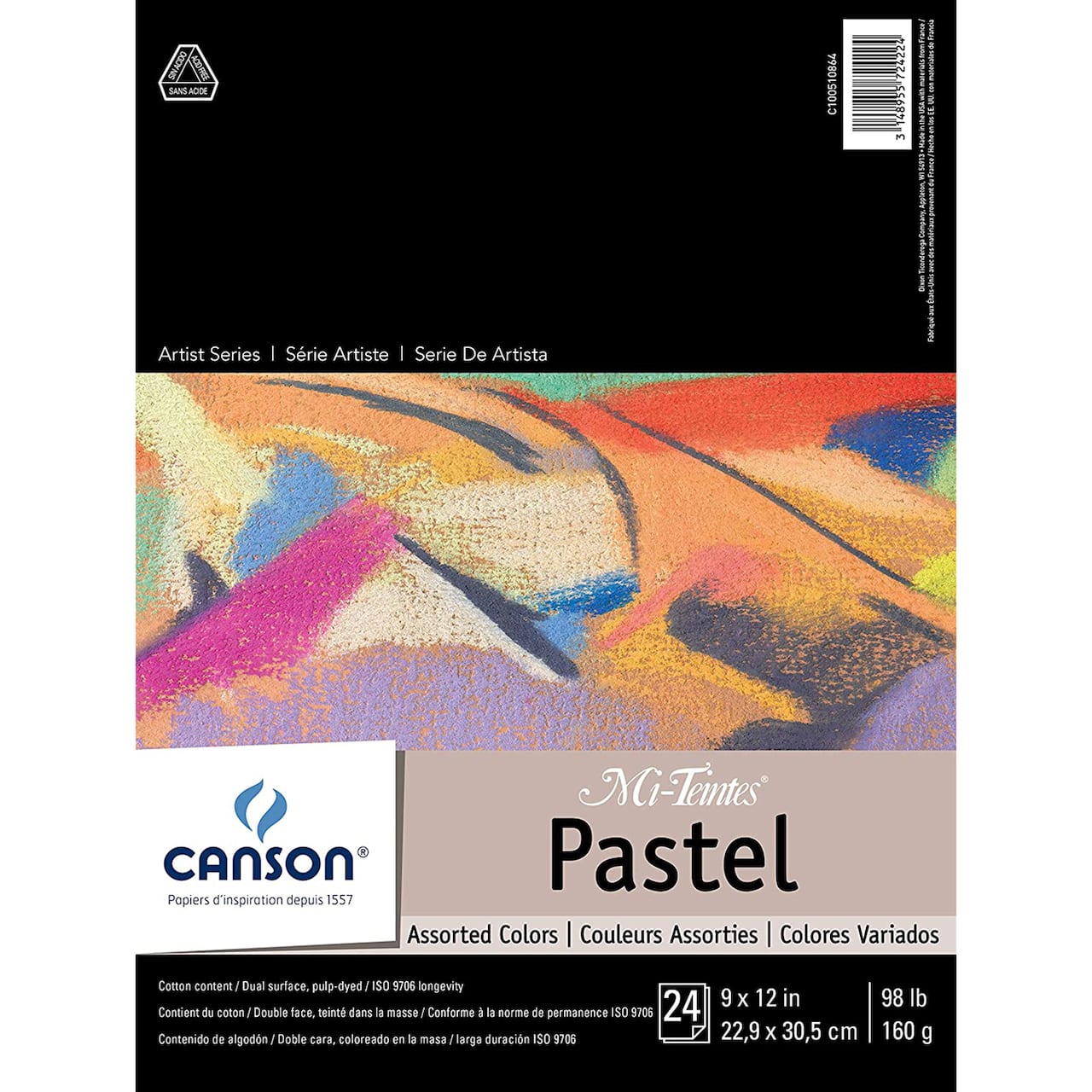 Canson&#xAE; Mi-Teintes&#xAE; Assorted Colors Pastel Paper Pad